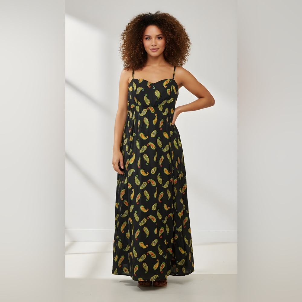 Boho Paisley Maxi Dress